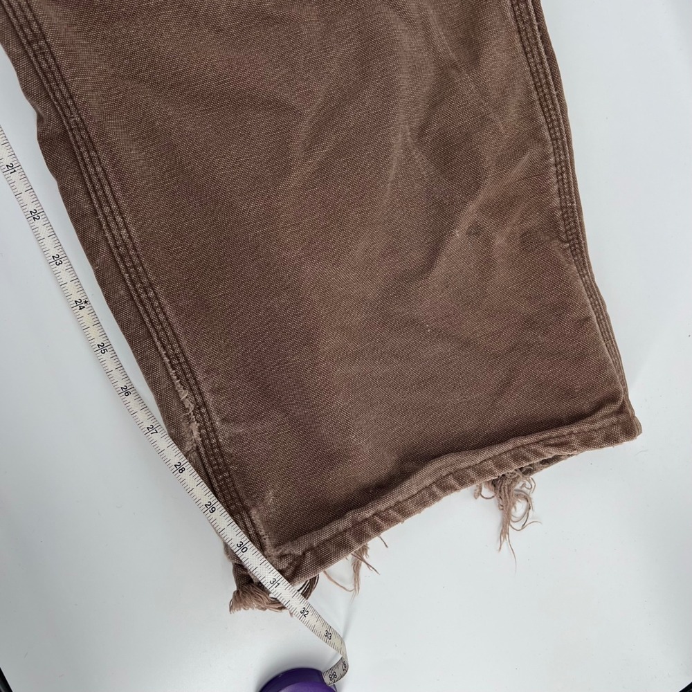 Vintage Carhartt Brown Duck Carpenter Work Pants Distressed Thrashed Mens 44x32 - Picture 8 of 12